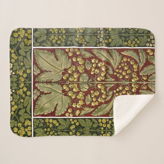 Antiquitätenleder Muster Sherpa Blanket Sherpadecke (Vorderseite (Horizontal))