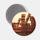 Antiquitätenlederbücher Magnet (Vorderseite/Rückseite)