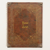 AntiquitätenlederLook Planer mit dem Text (Vorderseite)