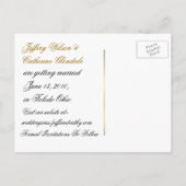 Antiquitätenliste Save the Date Ankündigungspostkarte (Rückseite)