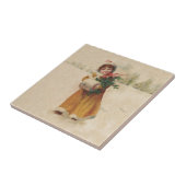 Antiquitätenmädchen Winterkind Fliese (Seite)