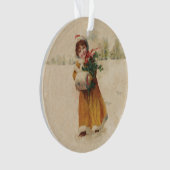 Antiquitätenmädchen Winterkind Ornament (Vorderseite)