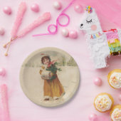 Antiquitätenmädchen Winterkind Pappteller (Party)