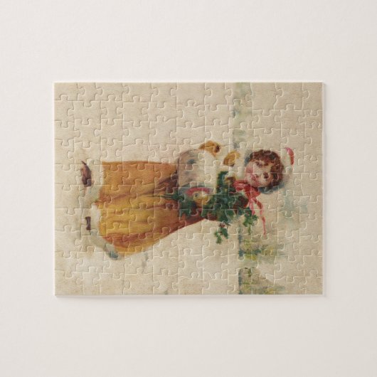 Antiquitätenmädchen Winterkind Puzzle (Horizontal)