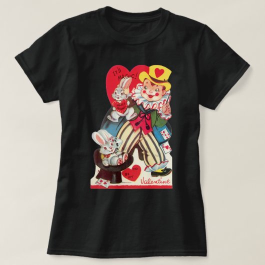 Antiquitätenmagier Valentine mit Kaninchen T-Shirt (Design vorne)