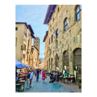 Antiquitätenmarkt Arezzo, Italien Fotodruck