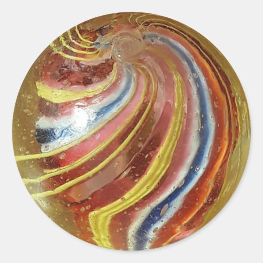 Antiquitätenmarmor Runder Aufkleber (Vorderseite)