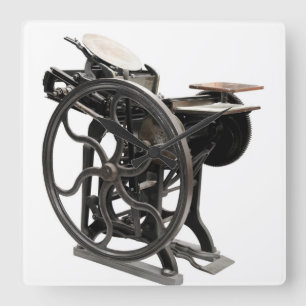 Antiquitätenmaschine aus dem Jahre 1888 Quadratische Wanduhr