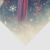 Antiquitätenmuseum Kardinal Snowy Forest Decoupage Seidenpapier (Ausschnitt)