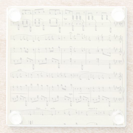 Antiquitätenmusik Glasuntersetzer (Rückseite)