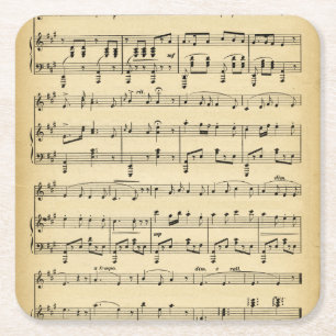 Antiquitätenmusik Rechteckiger Pappuntersetzer