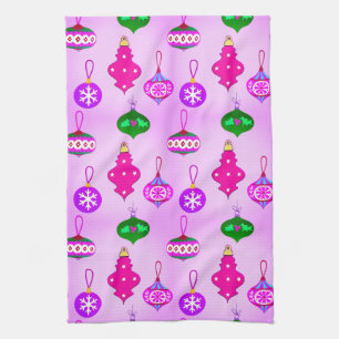 Antiquitätenmuster in Rosa, Aquamarin und orchid Geschirrtuch