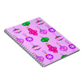 Antiquitätenmuster in Rosa, Aquamarin und orchid Notizblock (Rechte Seite)