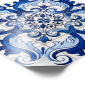 Antiquitätenmuster Portugiesisches Azulejo Fotodruck (Ecke)
