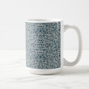 Antiquitätenmuster von ausgeblendeten Blätter - Bl Kaffeetasse