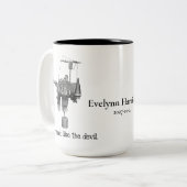 Antiquitätennussmaschine mit kreisförmigem Socken Zweifarbige Tasse (Vorderseite Links)