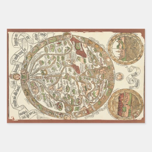 Antiquitätenpapier für das schwere Gewicht der Dec Geschenkpapier Set (Vorderseite)