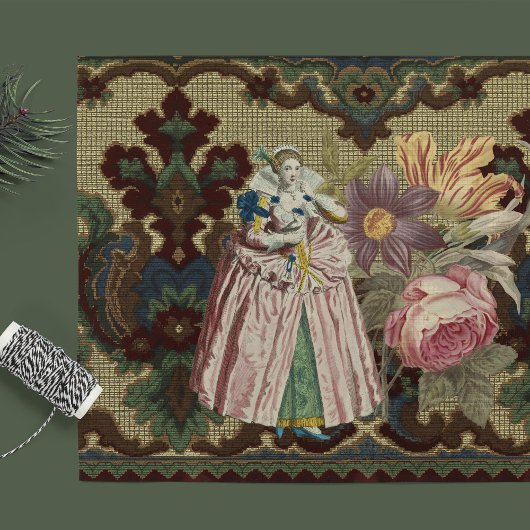 Antiquitätenpapier für Tapeten und Blumenmuster Seidenpapier
