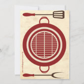 Antiquitätenpapier GRILLEN Party - Einladung (Rückseite)