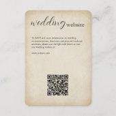 Antiquitätenpapier ・ Moderne Hochzeit Begleitkarte (Vorderseite)