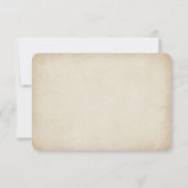 Antiquitätenpapier ・ Moderne Hochzeit RSVP Karte (Rückseite)