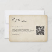 Antiquitätenpapier ・ Moderne Hochzeit RSVP Karte (Vorderseite)