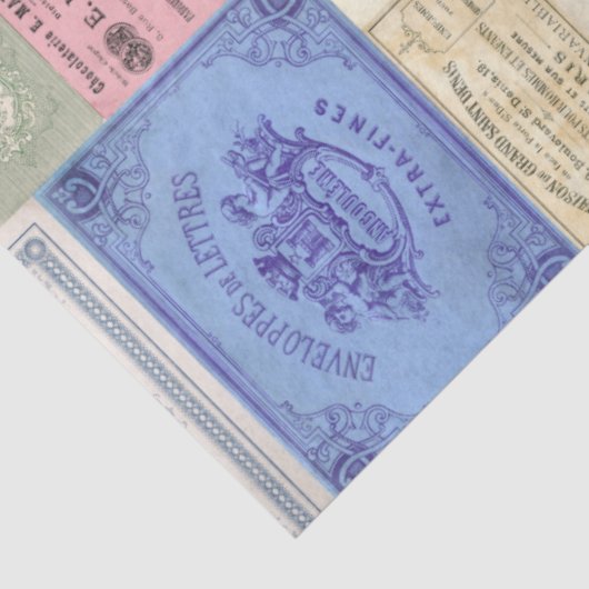 Antiquitätenpappel Ephemera Tissue Seidenpapier (Ausschnitt)