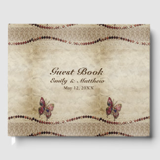 Antiquitätenparkett, Spitzen, schmale Perlen und S Gästebuch