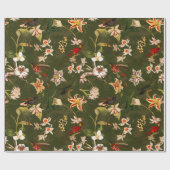 Antiquitätenparkett Tropical Hummingbird Geschenkpapier (Flach)