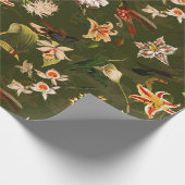 Antiquitätenparkett Tropical Hummingbird Geschenkpapier (Ecke)