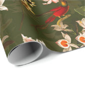 Antiquitätenparkett Tropical Hummingbird Geschenkpapier (Rolleneckpunkt)