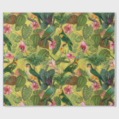 Antiquitätenparkplätze Tropischer Dschungel Muster Geschenkpapier (Flach)