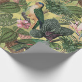 Antiquitätenparkplätze Tropisches Dschungelmuster Geschenkpapier (Ecke)