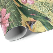 Antiquitätenparkplätze Tropisches Dschungelmuster Geschenkpapier (Rolleneckpunkt)