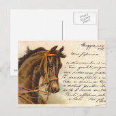 Antiquitätenpferd Postkarte (Vorne/Hinten)