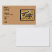 Antiquitätenpiano und Notation Visitenkarte (Vorne/Hinten)
