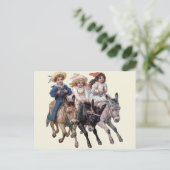 Antiquitätenpony Kunst Postkarte (Stehend Vorderseite)