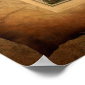 Antiquitätenposter der alten Weltkarte Poster (Ecke)