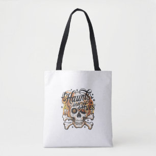 Antiquitätenposter: Haunts und Hues Skull Tasche
