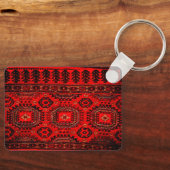 Antiquitätenputz in lebhaften Rot Schlüsselanhänger (Vorderseite)