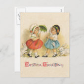 Antiquitätenrabatt Osterkunst Feiertagspostkarte (Vorne/Hinten)