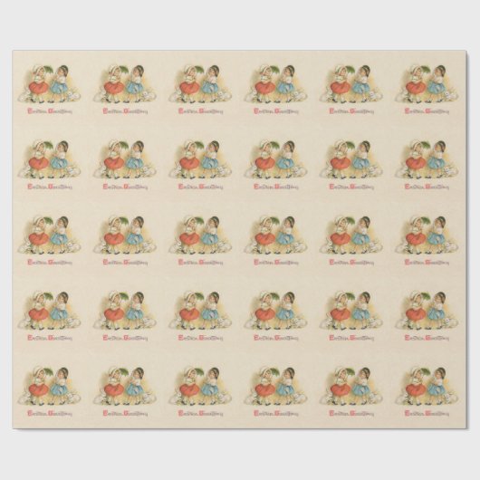 Antiquitätenrabatt Osterkunst Geschenkpapier (Flach)