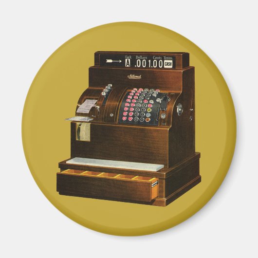 Antiquitätenregister, Vintages Einzelhandelsgeschä Magnet (Vorne)