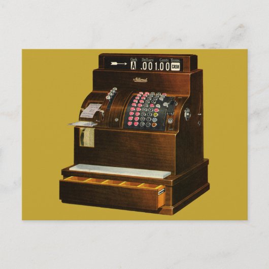 Antiquitätenregister, Vintages Einzelhandelsgeschä Postkarte (Vorderseite)