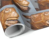 Antiquitätenrockpferd Geschenkpapier (Rolleneckpunkt)