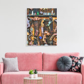 Antiquitätensammlung Leinwanddruck (Insitu (Wohnzimmer))