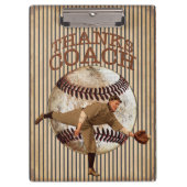 Antiquitätenschau Baseball Coach Geschenk Ideen Zw Klemmbrett (Vorderseite)