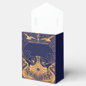 Antiquitätenschiff, Delphine, Gold, Blaue Hochzeit Geschenkschachtel (Geöffnet)