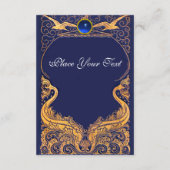 Antiquitätenschiff, Delphine, Gold, Navy Blue Begleitkarte (Rückseite)