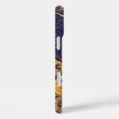 Antiquitätenschiff, Delphine, Gold, Navy Blue Mono Case-Mate iPhone Hülle (Rückseite / Rechts)